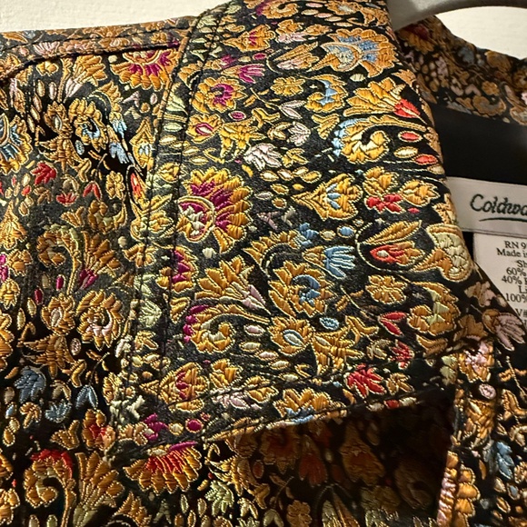 Coldwater Creek Brocade Jacket Gold and Multicolor - Picture 6 of 6
